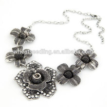 Hot sale silver FUGUI FLOWER hawaiian flower necklace